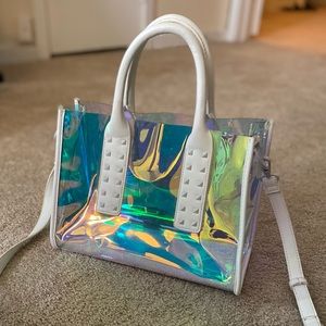 Mix No. 6 Iridescent Handbag with detachable crossbody strap.